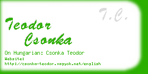 teodor csonka business card